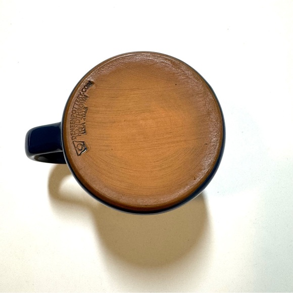 Bones Coffee Co Deneen Pottery 2018 Christmas Candy Land Mug Cup Blue Drip Glaze - Picture 7 of 9